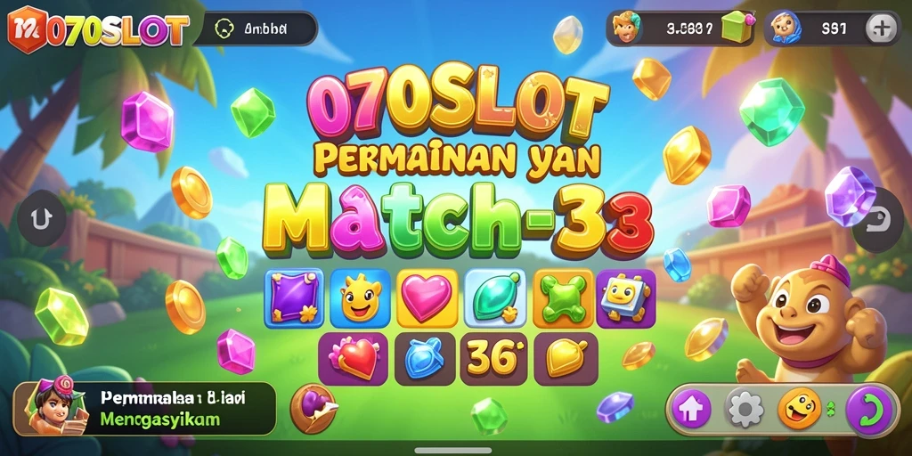 Gameplay seru di 070SLOT dengan tantangan match-3 yang menegangkan.
