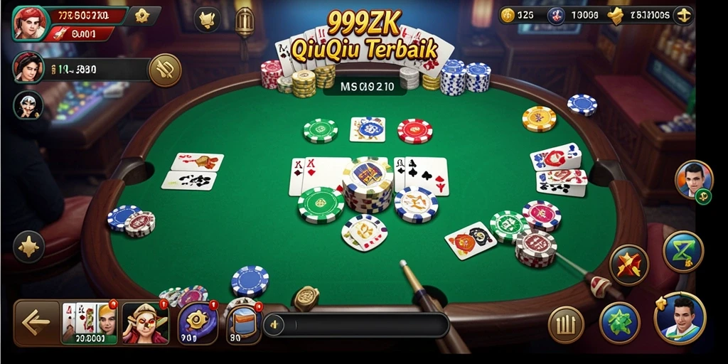 Tampilan gameplay seru dari permainan QiuQiu 999ZK.