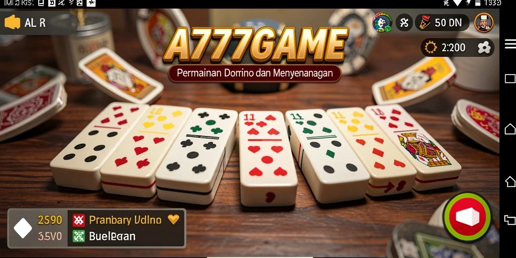 Tampilan gameplay A777GAME yang menarik dalam permainan Domino.