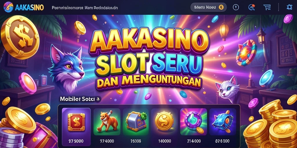 Screenshot utama AAKASINO menampilkan gameplay Slot yang mendebarkan.