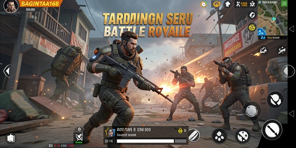 Tampilan seru dalam pertempuran Battle Royale di BAGINTA168.
