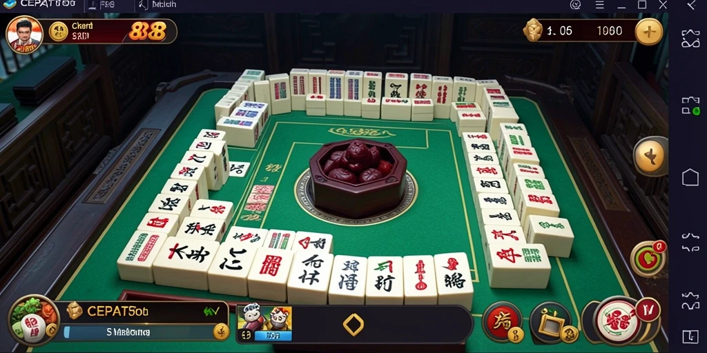 Tampilan gameplay Mahjong yang seru dan menarik di CEPAT88.