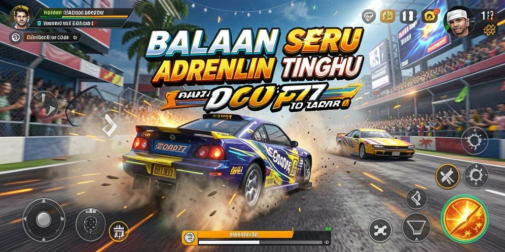 Gameplay menarik dan seru dari COO77 saat balapan.