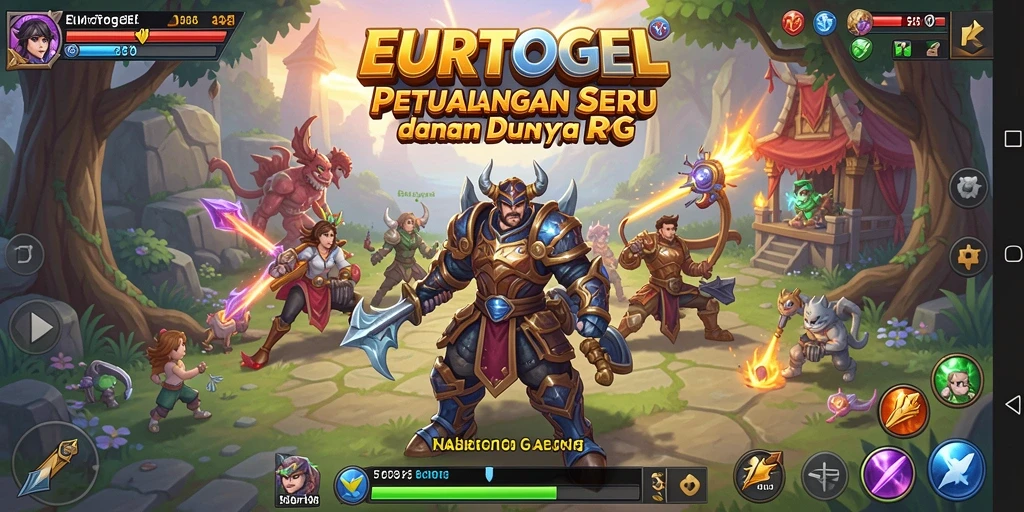 Gameplay EUROTOGEL yang penuh petualangan dan pertarungan mendebarkan.