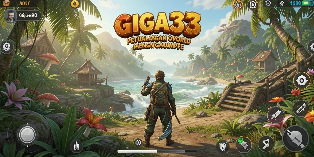 Gameplay GIGA33 menampilkan dunia Open World yang luas dan menakjubkan.