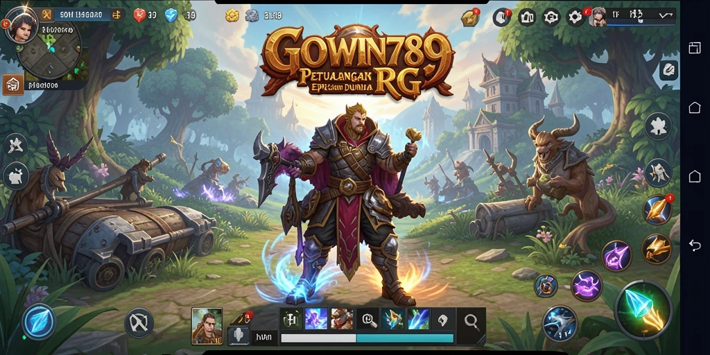 Screenshot GOWIN789 menampilkan aksi pertarungan mendebarkan di dunia RPG.