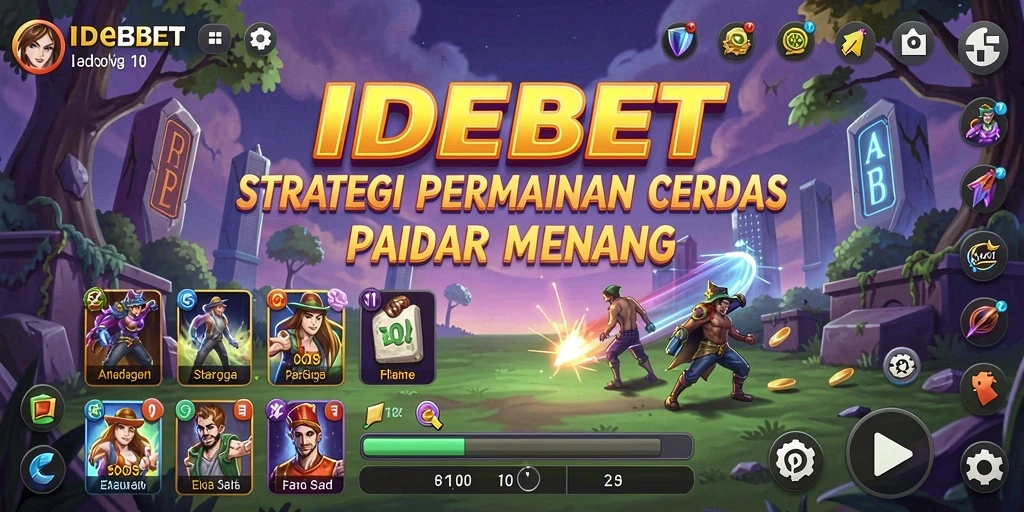 Tangkapan layar utama IDEBET menampilkan gameplay strategi yang seru.