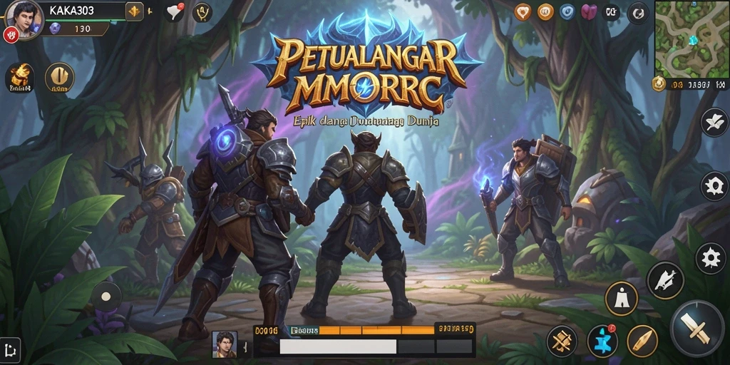 Tampilan gameplay KAKA303 dengan grafis yang menakjubkan di dunia MMORPG.