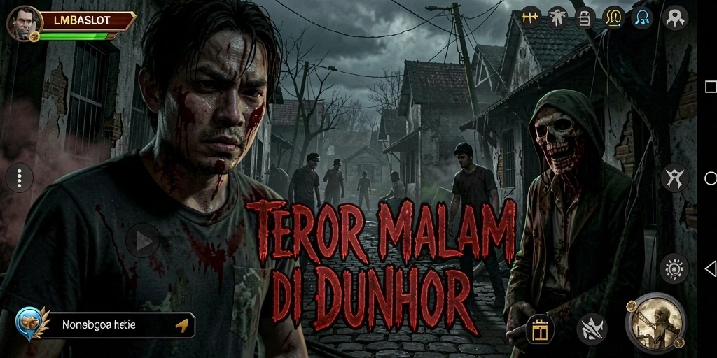 Tampilan gameplay LMBASLOT yang mencekam dan penuh ketegangan.