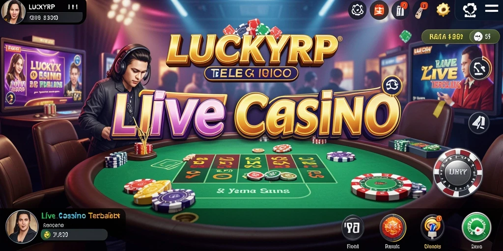 Tangkapan layar LUCKYRP menampilkan dealer profesional dan pengalaman bermain Live Casino yang mendebarkan.