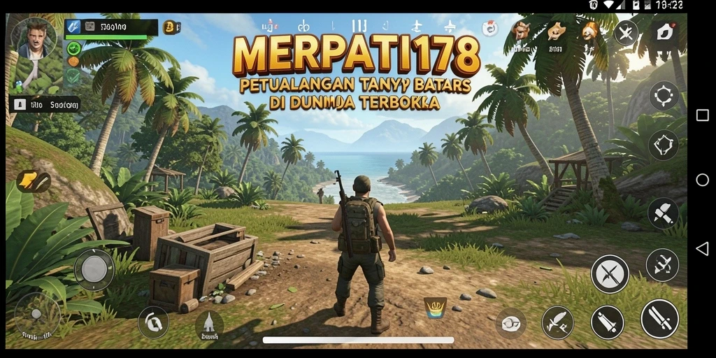 Tangkapan layar dari gameplay MERPATI178 yang menampilkan dunia terbuka yang menakjubkan.
