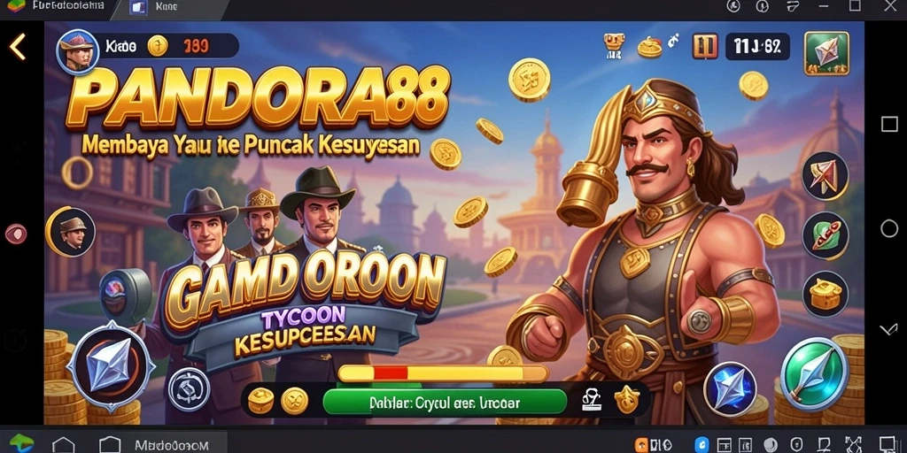 Tampilan gameplay PANDORA88 dengan berbagai elemen Tycoon yang menarik.