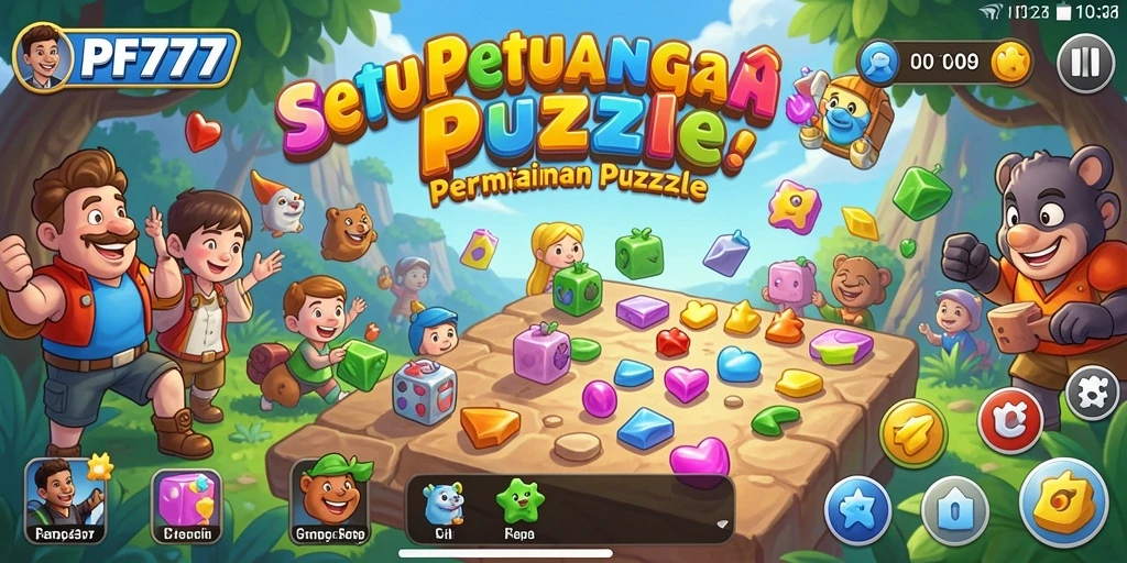 Tampilan menarik dari gameplay PF777 yang menantang dalam permainan Puzzle.