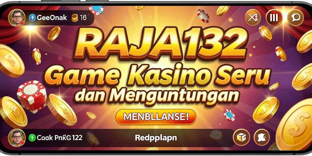 Tampilan menarik dari gameplay Kasino RAJA132 yang mendebarkan.