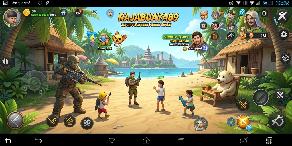 Tampilan menarik gameplay RAJABUAYA89 yang penuh warna.