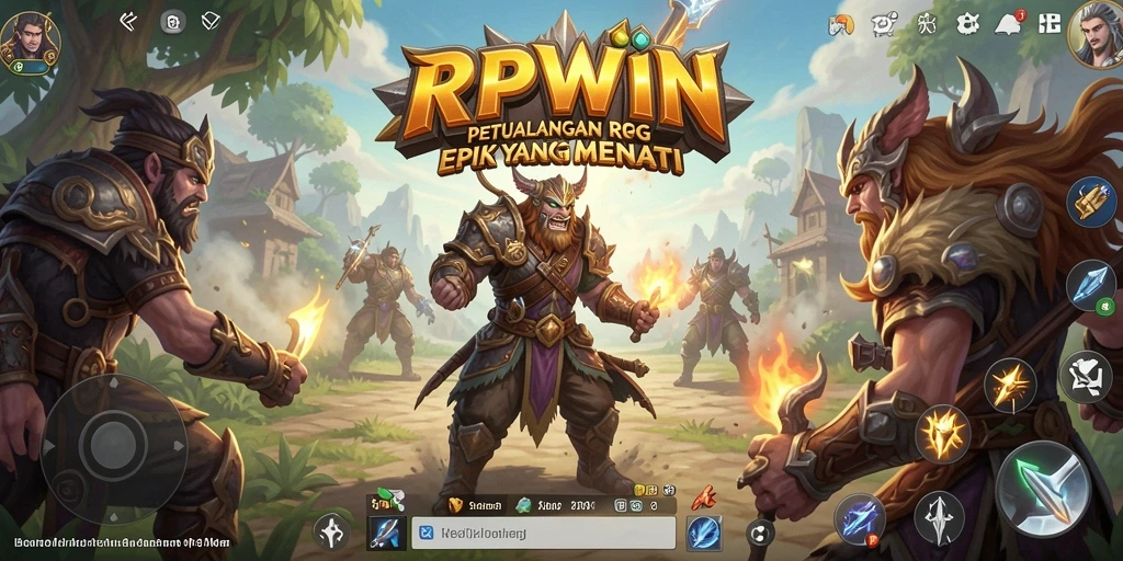 Tampilan gameplay RPWIN yang mendalam dan seru saat petualangan dimulai.