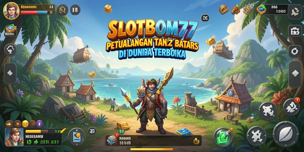 Screenshot menunjukkan petualangan seru di dunia terbuka SLOTBOM77.