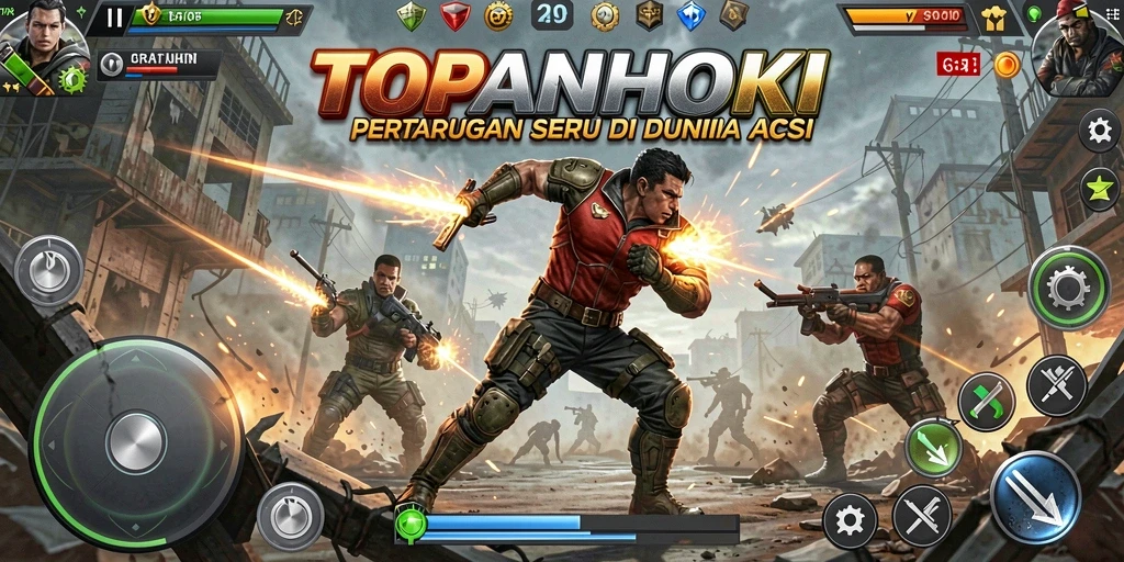 Tampilan menarik dari gameplay seru TOPANHOKI yang mendebarkan.