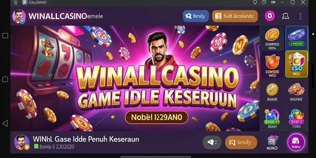 Tampilan menarik dari gameplay Idle WINALLCASINO dengan fitur kasino.